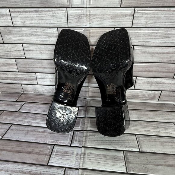 Jeffrey Campbell Black Shiny Bubblegum Mule Sandal Shoe Size 6-NEW - Picture 8 of 9